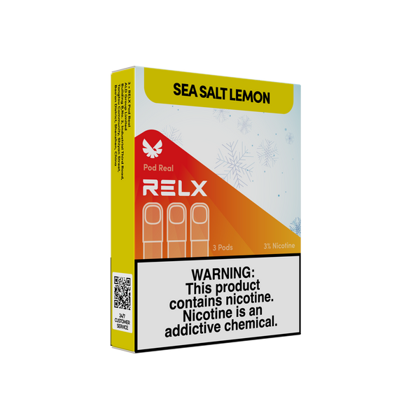 RELX Malaysia MY Pod Real 3 Pods Pack Sea Salt Lemon Package Price RM32 悦刻马来西亚雾化弹3颗装海盐柠檬3%尼古丁价格32马币
