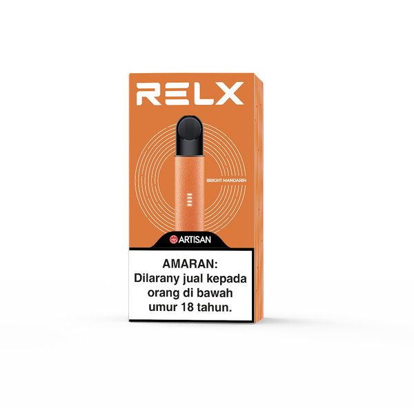 RELX Malaysia MY Artisan Leather Device Vape Pen Bright Mandarin Package
