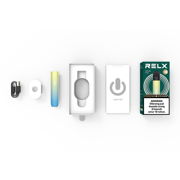 RELX Malaysia MY Infinity Plus Yellow-blue Gradient Package Rendering USB-C Charging Type
