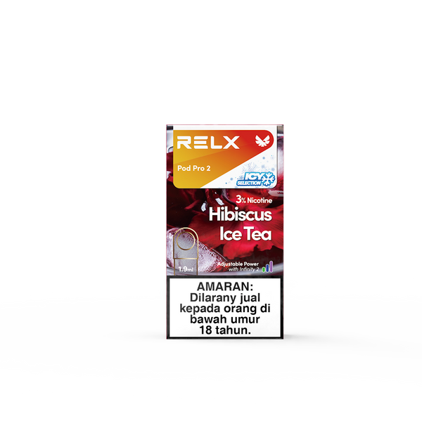 RELX MY Pod Pro 2 Flavor Hibiscus Ice Tea Package Price RM15 悦刻雾化弹1颗装高凉洛神花茶3%尼古丁价格15马币
