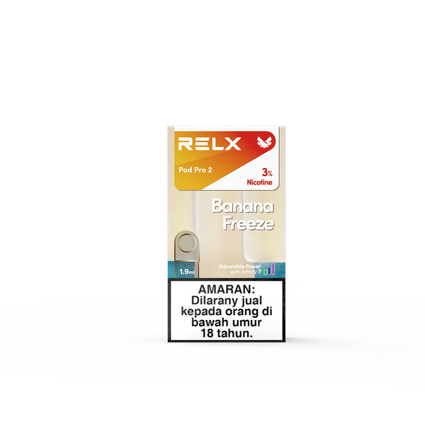 RELX MY Pod Pro 2 Banana Freeze Package Price RM15 悦刻雾化弹1颗装老冰棍3%尼古丁价格15马币
