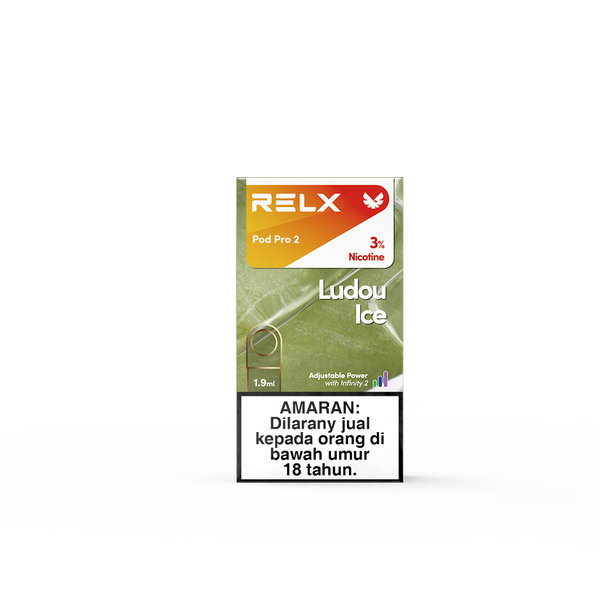 RELX MY Pod Pro 2 Ludou Ice Package Price RM15 悦刻雾化弹1颗装绿豆冰3%尼古丁价格15马币
