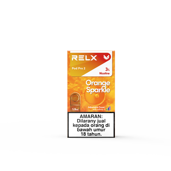 RELX Malaysia MY Pod Pro 2 Orange Sparkle Package Price RM15 悦刻雾化弹1颗装橘子汽水3%尼古丁价格15马币
