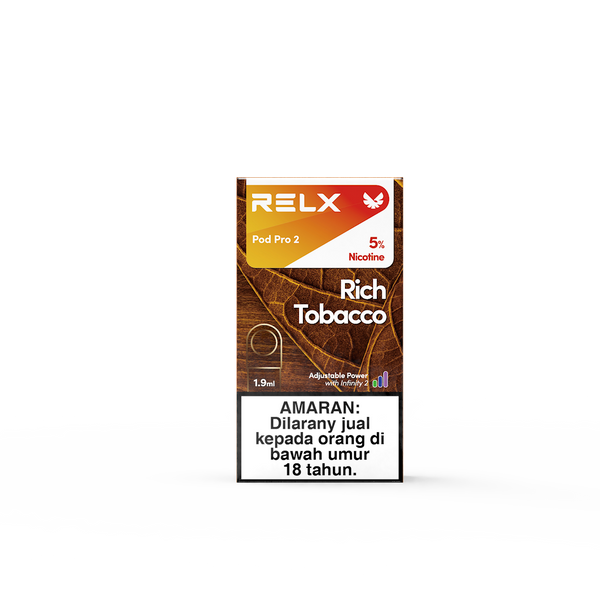 RELX Malaysia Official MY Pod Pro 2 Rich Tobacco Package Price RM15 悦刻雾化弹1颗装古巴雪茄5%尼古丁价格15马币
