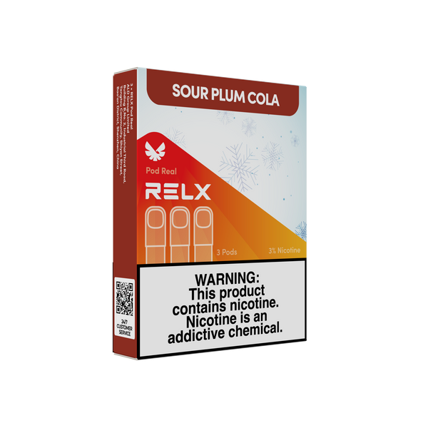 RELX Malaysia MY Pod Real 3 Pods Pack Sour Plum Cola Package Price RM32 悦刻马来西亚雾化弹3颗装咸柠乐3%尼古丁价格32马币
