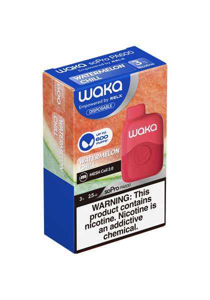 RELX WAKA Malaysia MY Disposable Vape WAKA PA600 Watermelon Chill Package
