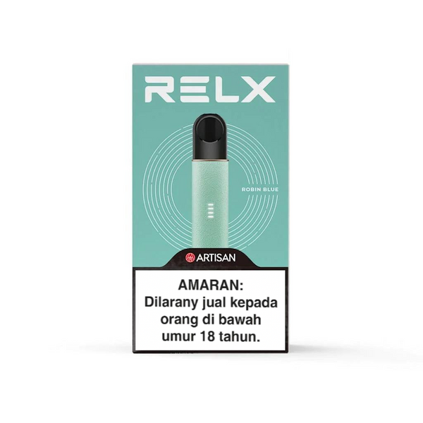 RELX Malaysia MY Artisan Leather Device Vape Pen Robin Blue Package
