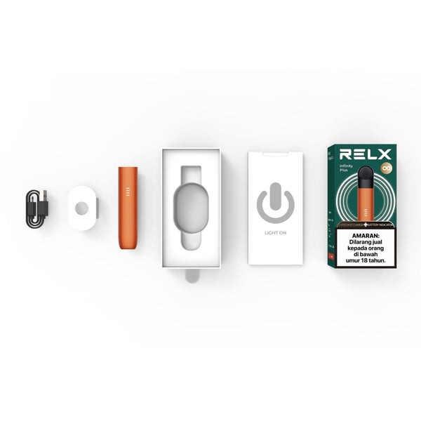 RELX Malaysia MY Infinity Plus Solar Burst Package Rendering USB-C Charging Type
