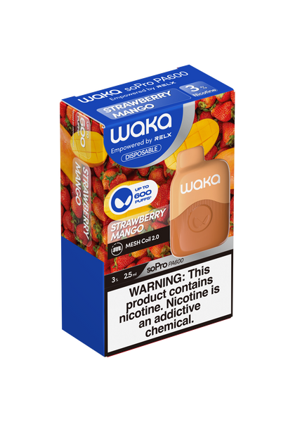RELX WAKA Malaysia MY Disposable Vape WAKA PA600 Strawberry Mango Package
