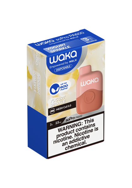 RELX WAKA Malaysia MY Disposable Vape WAKA PA600 Yogurt Sparkle Package
