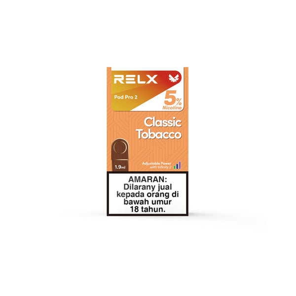 RELX MY Pod Pro 2 Classic Tobacco Package Price RM15悦刻雾化弹1颗装经典烟草5%尼古丁价格15马币

