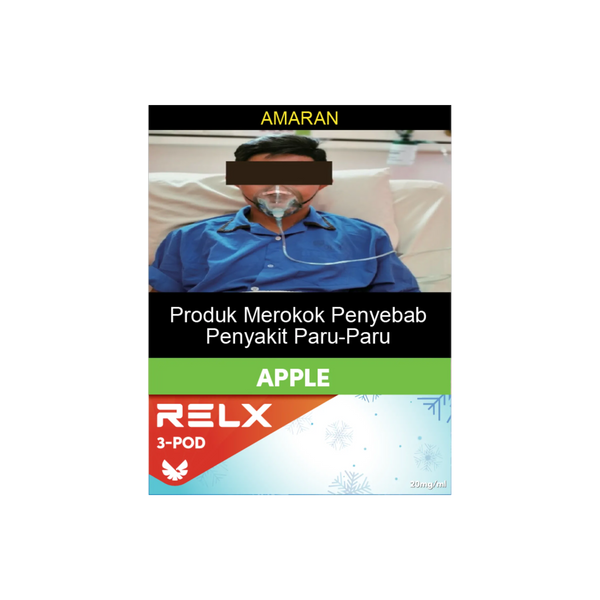 RELX Malaysia MY Pod Real 3 Pods Pack apple Package Price RM 悦刻马来西亚雾化弹3颗装苹果2%尼古丁价格马币
