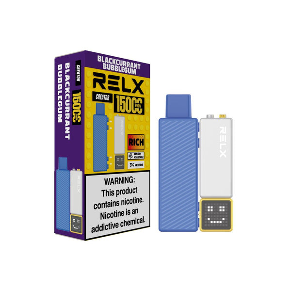 Buy RELX Malaysia MY Creator Kit 15000 Puffs Blackcurrant Bubblegum Price RM40 购买悦刻马来西亚Creator Kit1杆1弹套装灰黄杆黑加仑泡泡糖3价格40马币
